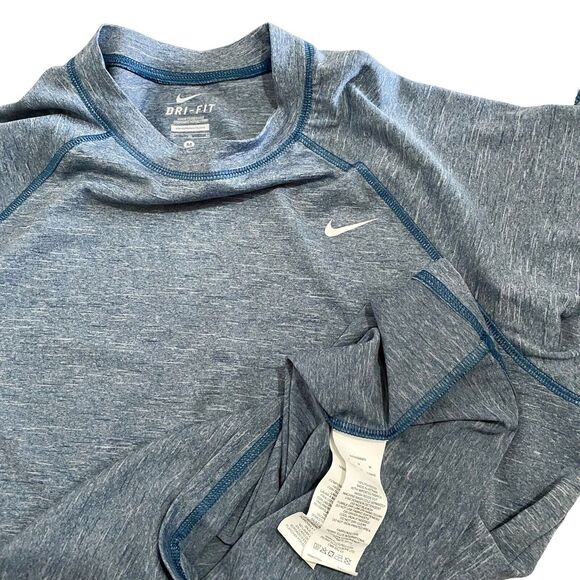 Nike Dri-Fit Shirts Mens Size M Teal Green Short Sleeve Stretch Crewneck - Picture 4 of 6